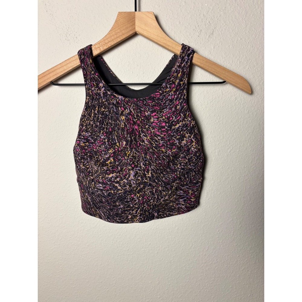 Lululemon Wunder Train Long-Line Bra Topography Multi C/D Cup Size 6 LW2CWTS